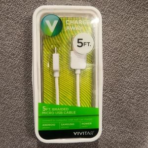 VIVITAR ▪︎ 5 FT. Braided Micro USB Cable